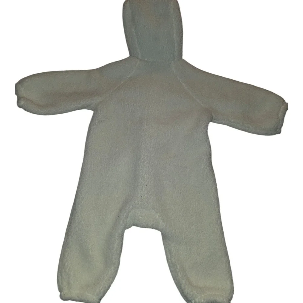 Old Navy Baby Snowman Sherpa Fleece Hooded Coverall White 6-12M